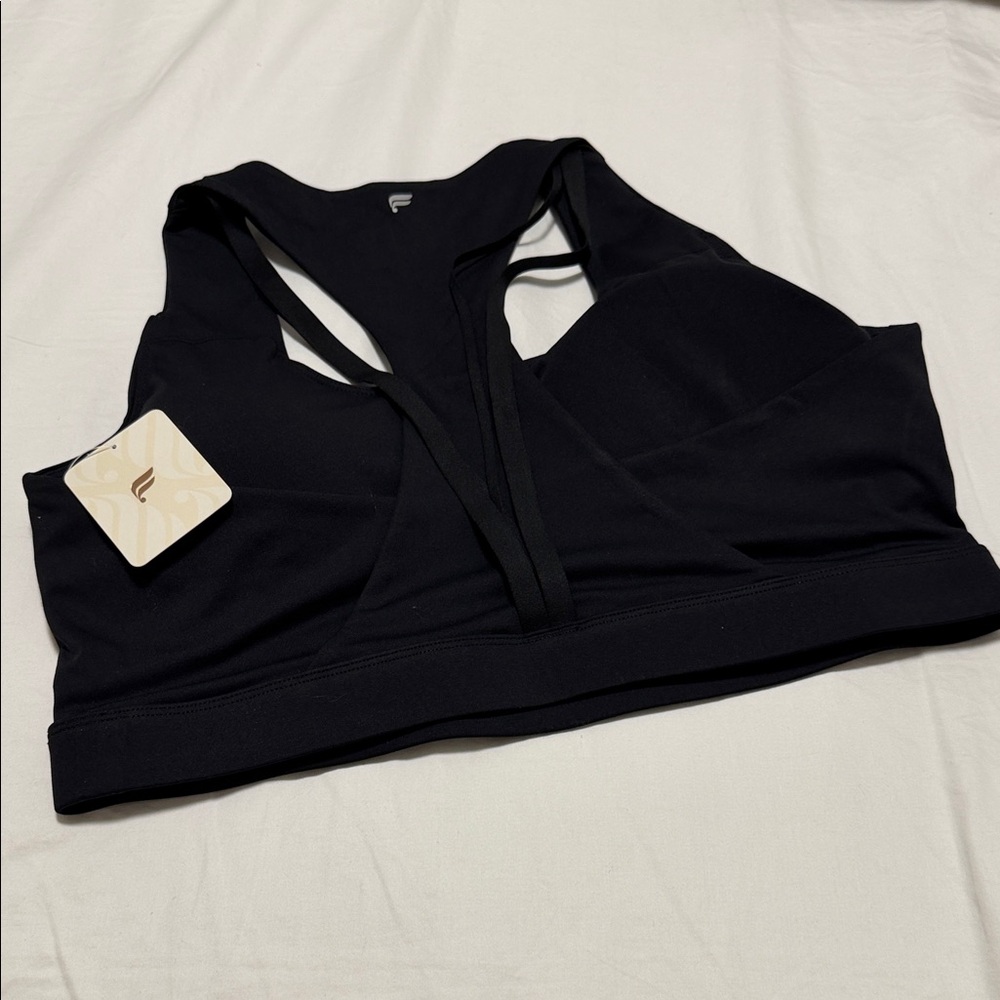 Fabletics Black Racerback Sports Bra - Picture 2 of 3